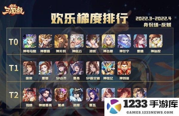 欢乐三国杀身份场梯度排行说明